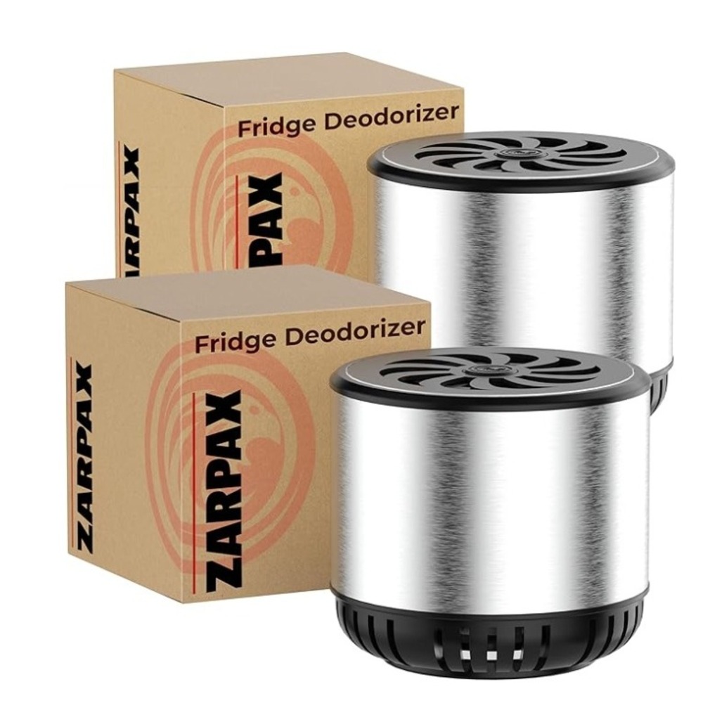 Zarpax Fridge Deodorizer 2 Pack OdorCut Aluminum 10 Year Lifespan Reusable Fresh